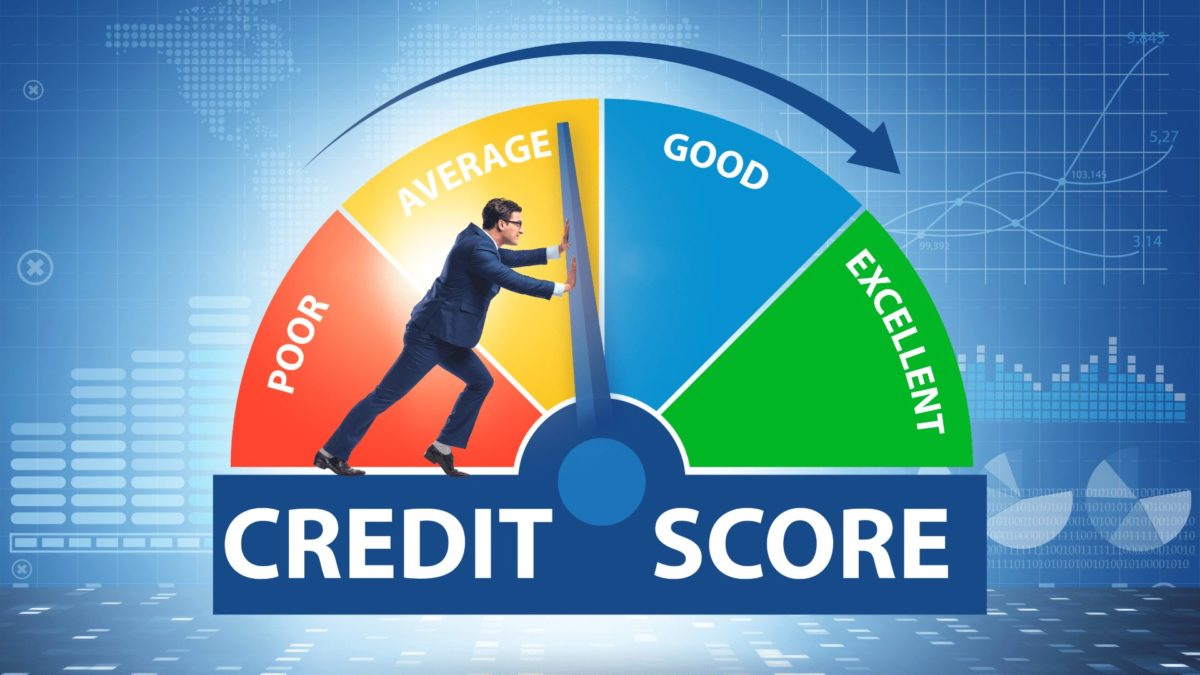 businessman trying to improve credit score
