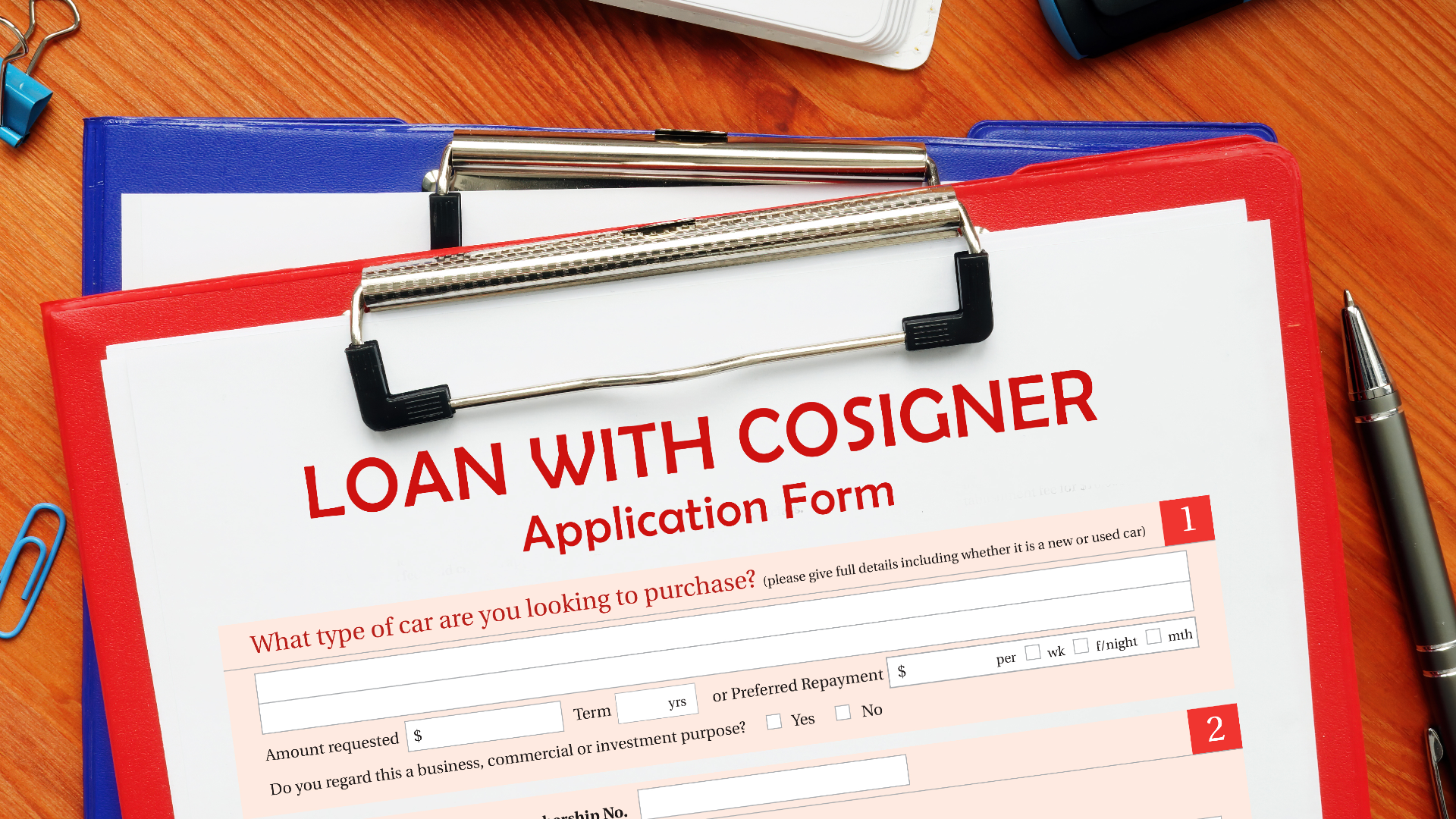 a loan with cosigner application form