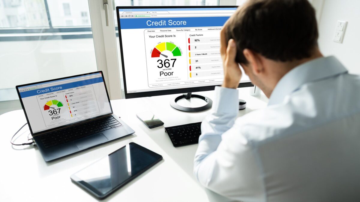a person is frustrated by a low credit score