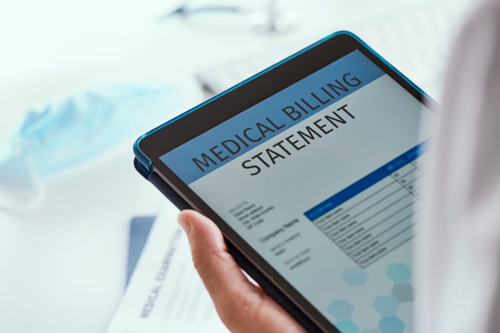 A medical billing statement on an iPad | Wise Loan