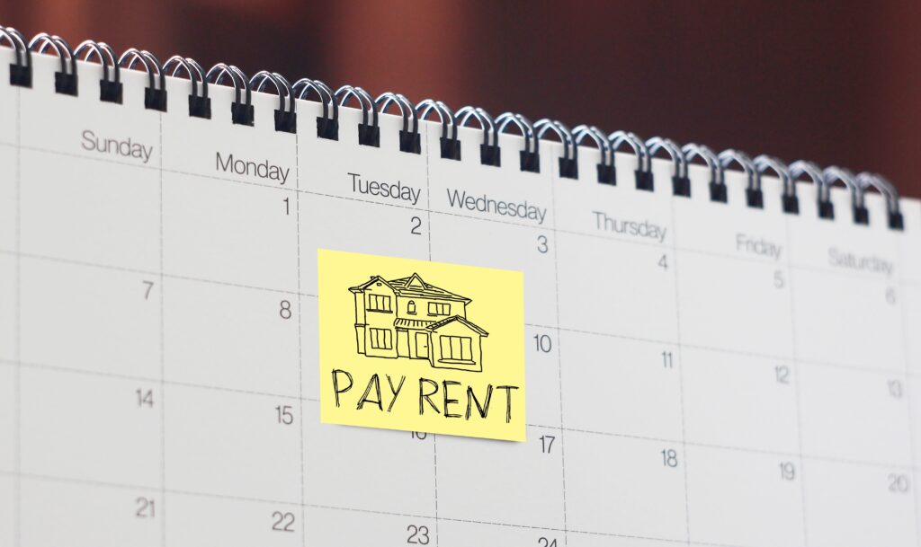 Calendar with rent | How to rent with bad credit