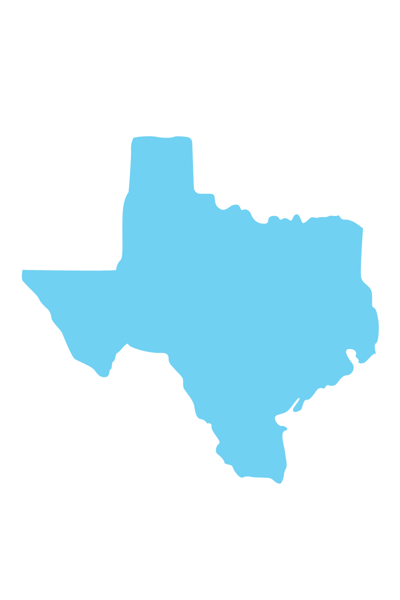 texas blue map transparent