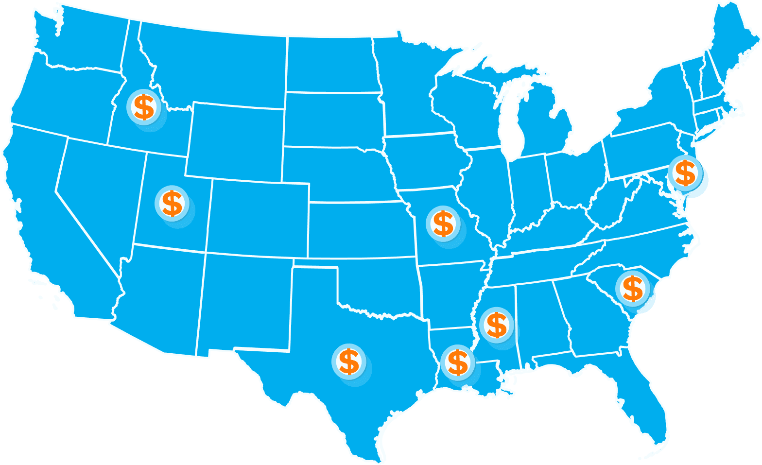 wise loan licensed states map